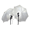 Continuous Lighting Kits with CFL Lights and Umbrellas